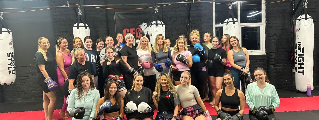 Members of a ladies-only Muay Thai session at GFC