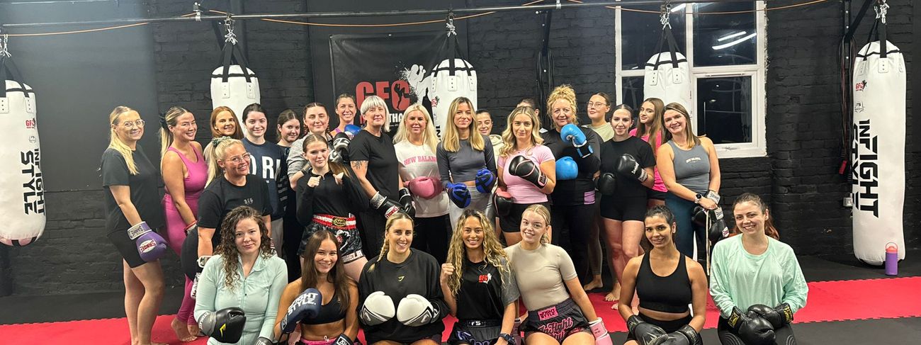 A group of women after a ladies-only Muay Thai session at GFC